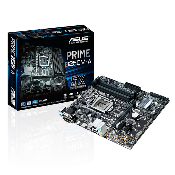 ASUS - MOTHERBOARD PRIME B250M-A LGA 1151 INTEL B250 HDMI SATA 6Gb/s USB 3.0 MICRO ATX (PRIME B250M-A)