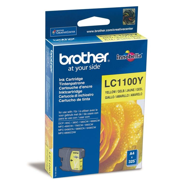 BROTHER - TINTA BROTHER TANQUE AMARILLO LC100Y (LC1100Y)