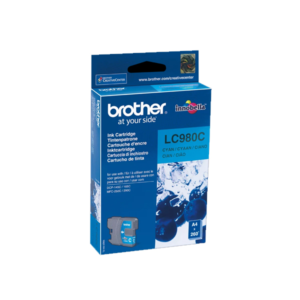 BROTHER - TINTA BROTHER TANQUE CYAN LC980C (LC-980C)