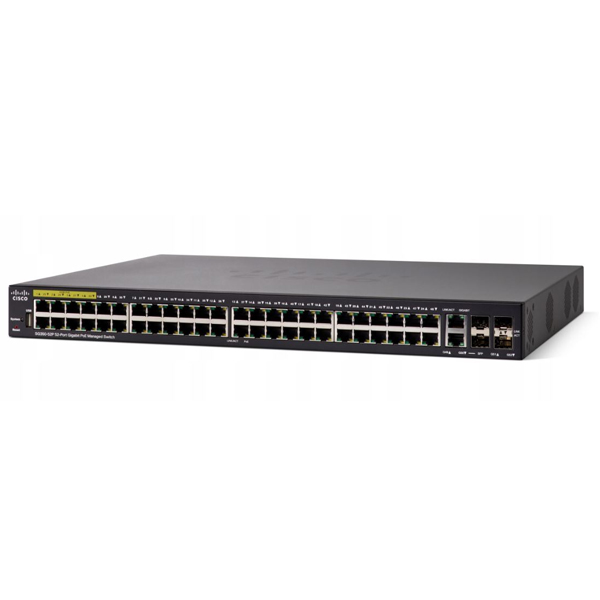 CISCO - SWITCH SG350-52P CAPA3X17.6GBPS 48X10/100/1000 POE+2XF (SG350-52P-K9-NA)