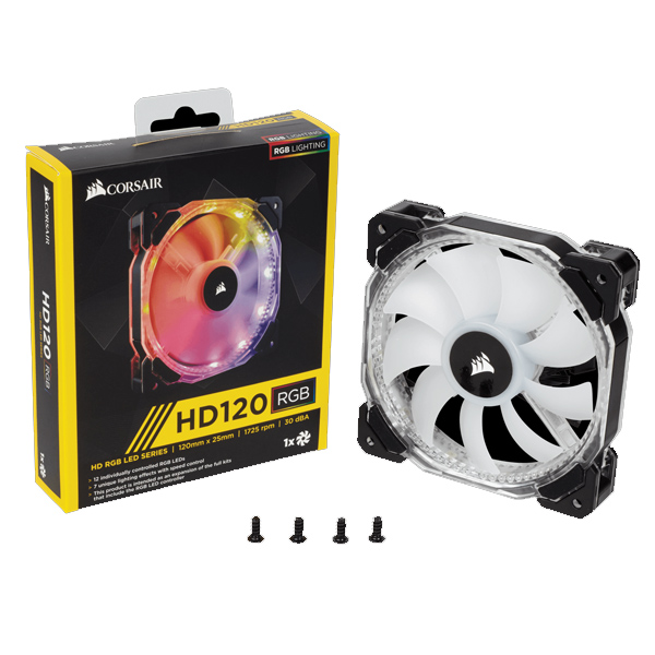 CORSAIR - FAN HD120 RGB LED HIGH PERFORMANCE 120mm (CO-9050065-WW)