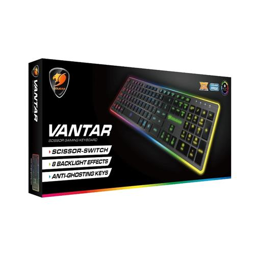 COUGAR - TECLADO VANTAR RGB 8 EFECTOS DE LUZ BACKLIGHT (37VANXNMB.0009)