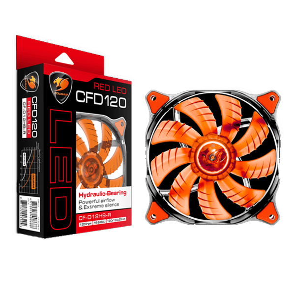 COUGAR- VENTILADOR CFD-140 ALUMINIO, LED NARANJA, 1000 RPM (3514025.0040)