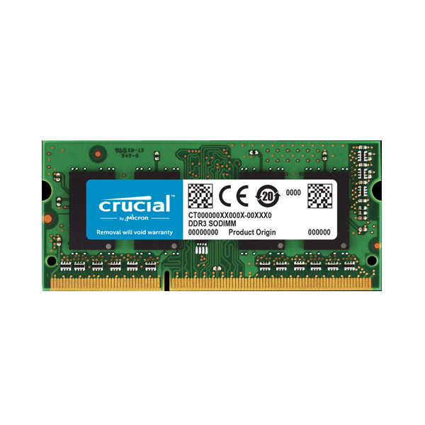 CRUCIAL - MEMORIA RAM DDR3 SODIMM DDR3L 4GB 1600MHZ (CT51264BF160B)