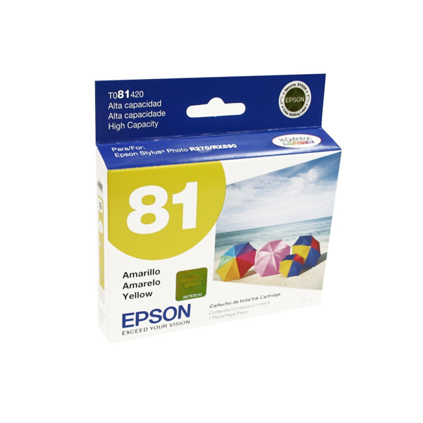 EPSON - TINTA EPSON YELLOW INK CARTRIDGE HIGH CAPAC. (T081420-AL)