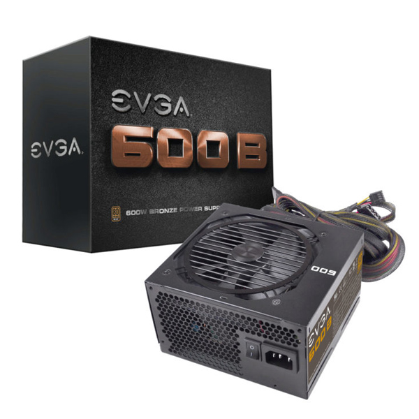 EVGA - FUENTE DE PODER EVGA 600W 80 BRONZE CERTIFICADA (100-B1-0600-KR)