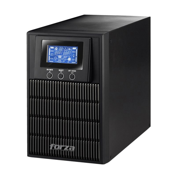 FORZA - UPS ONLINE 1KVA / 800W DOBLE CONV 220V 5 SALIDAS TOWER (FDC-1002T-C)