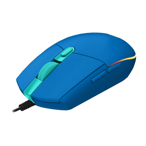 LOGITECH - MOUSE G203 LIGHTSYNC RGB  USB AZUL 6 BOTONES (910-005795)