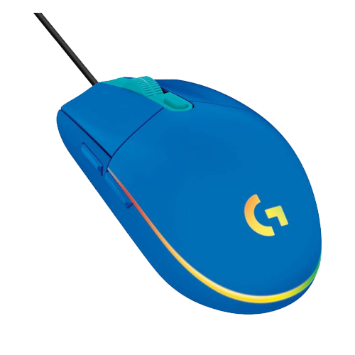 LOGITECH - MOUSE G203 LIGHTSYNC RGB  USB AZUL 6 BOTONES (910-005795)