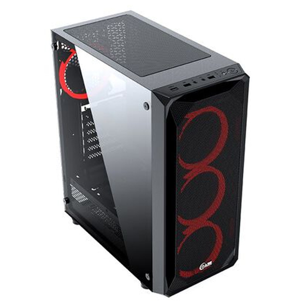 PCTRONIX - MORPHEUS GABINETE JX188-9 GAMER 3 FAN FRONTAL RGB ATX 1 FT (JX188-9)