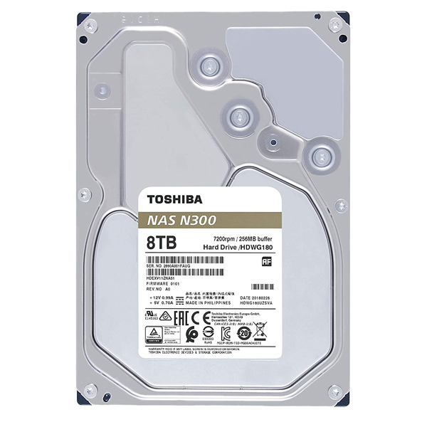 TOSHIBA - NAS HDD 3,5 8TB N300 7200RPM 128MB SATA 3 BOX (HDWN180XZSTA)