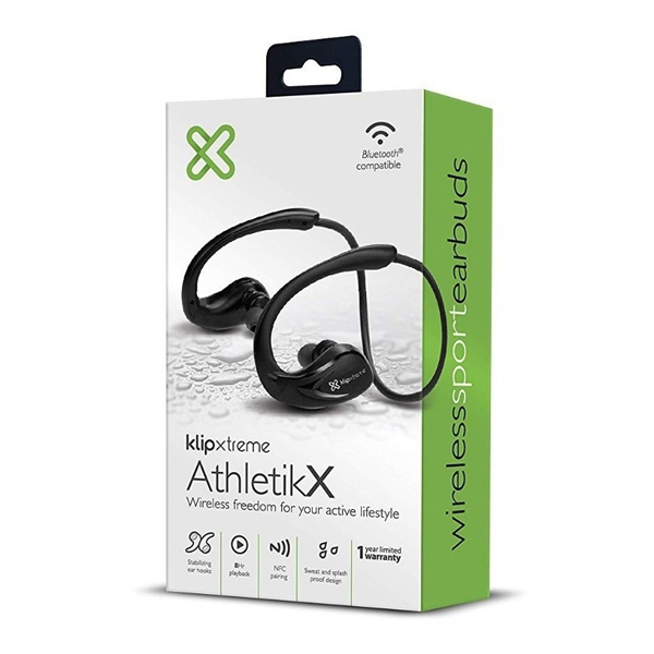 KLIP XTREME - AUDIFONOS DEPORTIVOS BLUETOOTH CON MICROFONO/NFC/NEGRO (KHS-634BK)