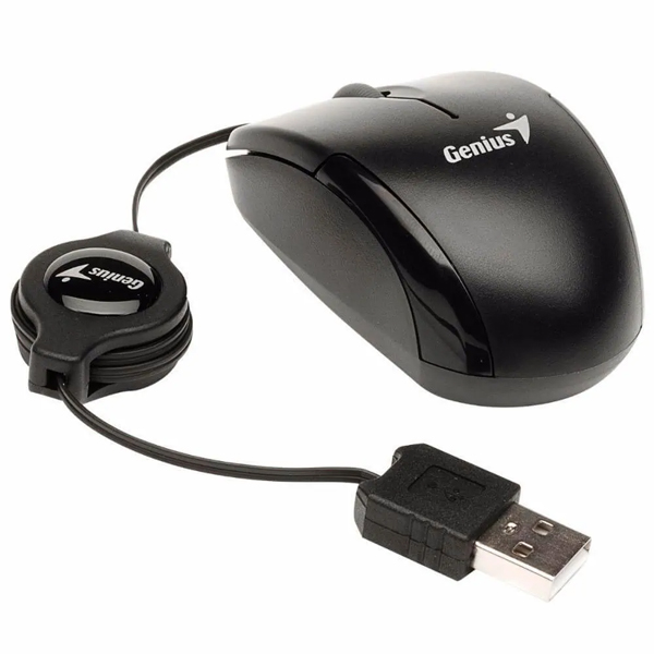 GENIUS - MOUSE MICROT USB - OPTICO RETRACTIL - NEGRO (31010125100)