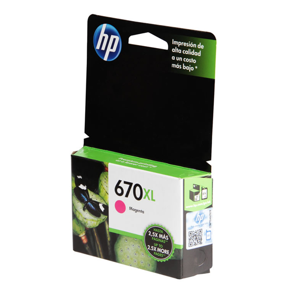 HP - TINTA MAGENTA 670XL INK CARTRIDGE (CZ119AL)