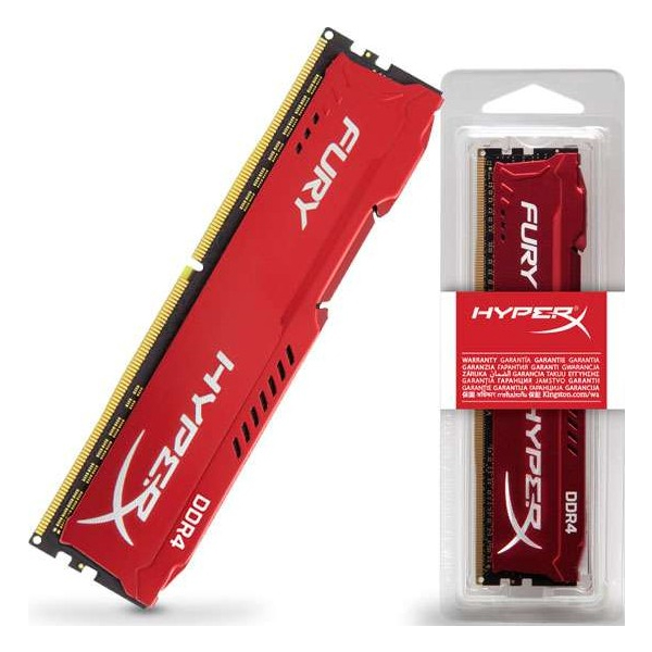 KENSINGTON - 8GB 2400MHz DDR4 CL15 DIMM 1Rx8 HYPERX FURY RED (HX424C15FR2/8)