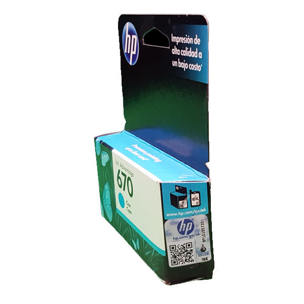 HP - CARTUCHO DE TINTA HP 670 CYAN (CZ114AL)