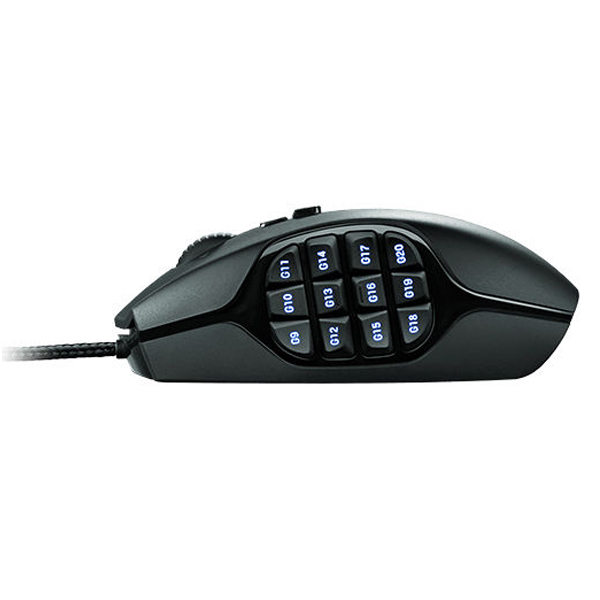 LOGITECH - GAMING MOUSE G600 MMO MOUSE - RIGHT-HANDED - LASER - 20 BUTTONS - WIRED - USB - BLACK (910-003879)
