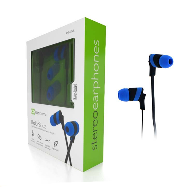 KLIP XTREME - AUDIFONO KOLORBUDZ 3.5 MM AZUL (KHS-625BL)
