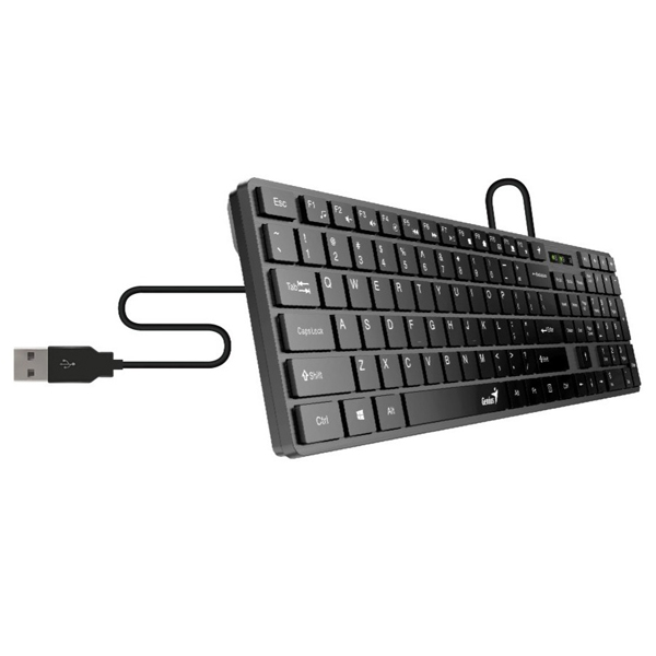 GENIUS - SLIMSTAR 126 TECLADO MULTIMEDIA USB ULTRA DELGADO (31310017401)