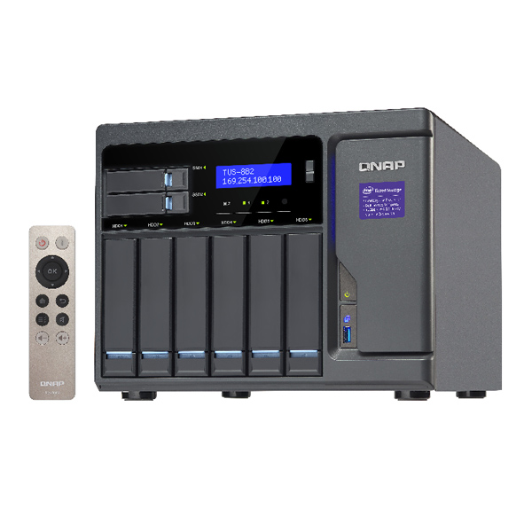 QNAP - 8 BAYS NAS TVS-882-I3-8G-US SATA 6GB/S RAM 8 GB ISCSI (TVS-882-I3-8G-US)