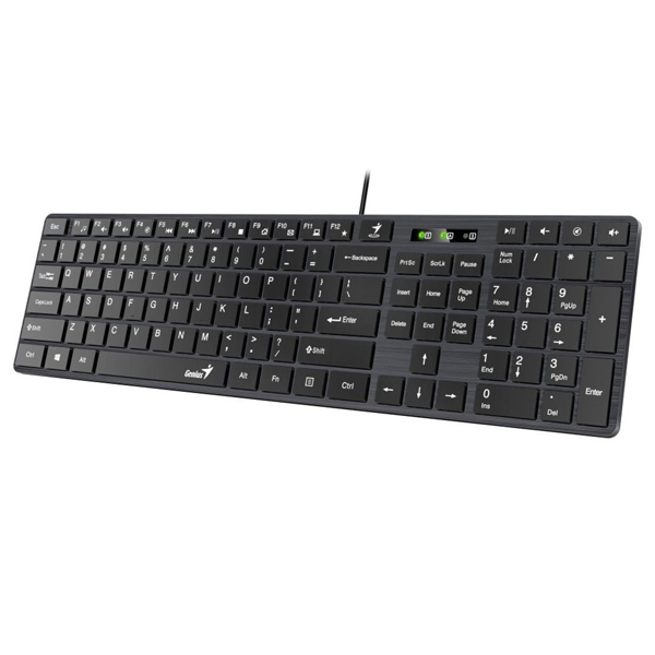 GENIUS - SLIMSTAR 126 TECLADO MULTIMEDIA USB ULTRA DELGADO (31310017401)