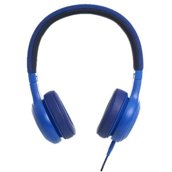 JBL - E35 HEADPHONES WITH MIC - ON-EAR - WIRED - BLUE (JBLE35BLU)