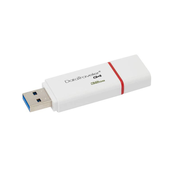 KINGSTON - PENDRIVE DATATRAVELER G4 32GB 3.0 USB BLANCO / ROJO (DTIG4/32GB)