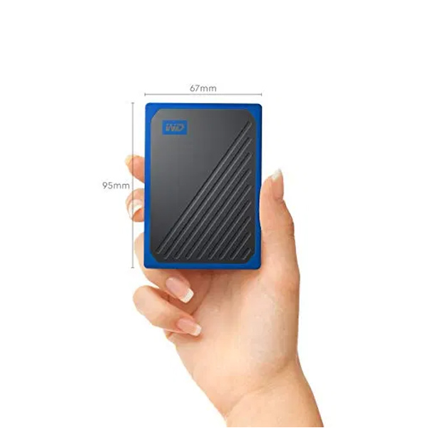 WESTERN DIGITAL - MY PASSPORT GO SSD 500GB PORTABLE BLACK W/BLUE TRIM USB3 (WDBMCG5000ABT-WESN)
