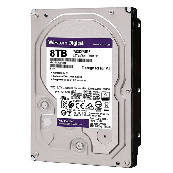 WESTERN DIGITAL - PURPLE WD82PURZ  8TB 7200RPM 256MB SURVEILLANCE (WD82PURZ)