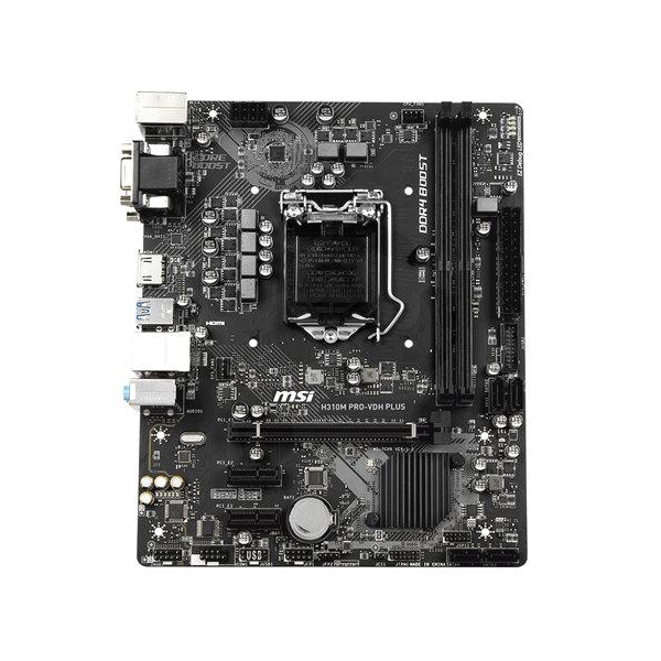 MSI - H310 -MATX-LGA 1151 - DDR4- VGA / DVI / HD (H310MPRO-VDHPLUS)