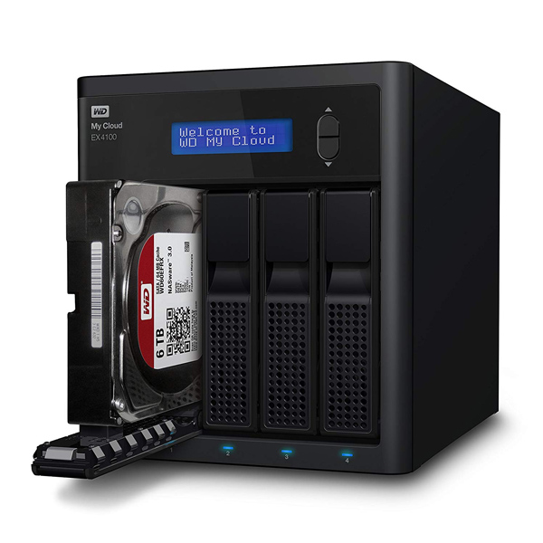 WESTERN DIGITAL - WD MY CLOUD EX4100 WDBWZE0000NBK - SERVIDOR NAS - 4 COMPARTIMIENTOS (WDBWZE0000NBK-NESN)