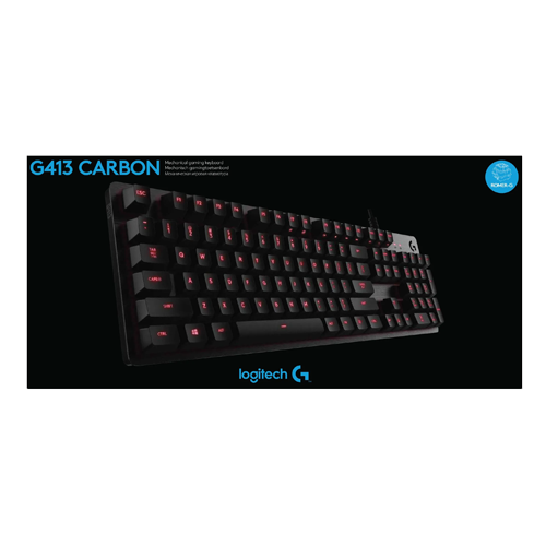 LOGITECH - G413 GAMING KEYBOARD BACKLIT USB CARBON/SILVER (920-008300)