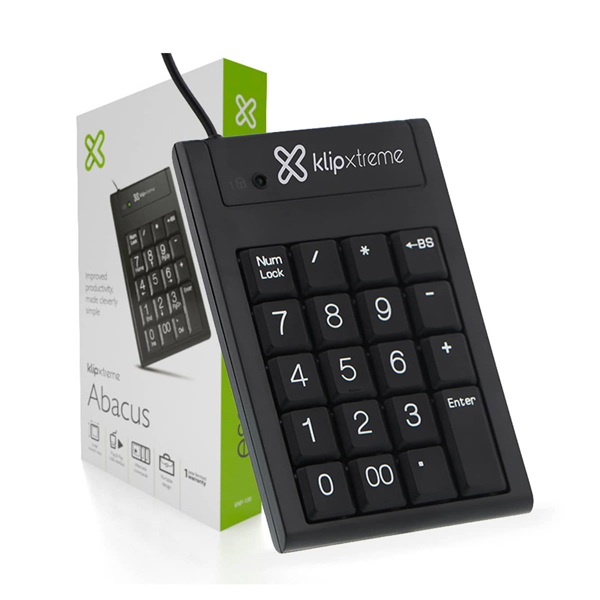 KLIP XTREME - TECLADO NUMERICO USB  KEYPAD NEGRO KNP-100 (KNP-100)