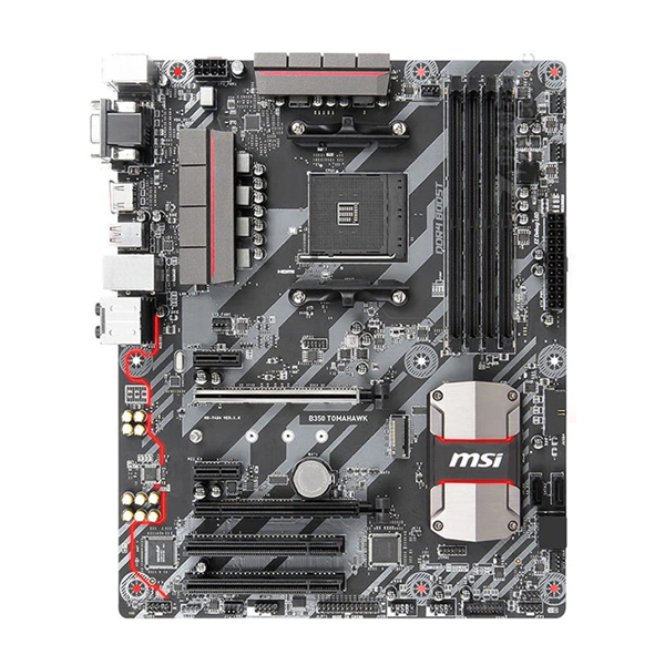 MSI - MSI B350 TOMAHAWK AMD B350 SOCKET AM4 ATX (B350 TOMAHAWK)