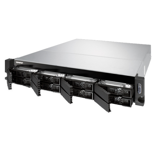 QNAP - 2U 8-BAY 10GBE NAS AND ISCSI IP-SAN INTEL XEON E-2124 (TS-883XU-RP-E2124-8G-US)