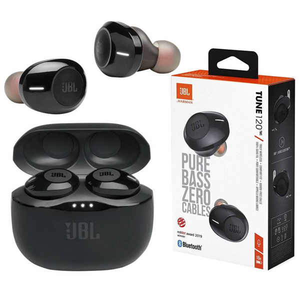 JBL - AUDIFONOS IN-EAR TRULY WIRELESS JBL TUNE 120TWS NEGRO (JBLT120TWSBLKAM)