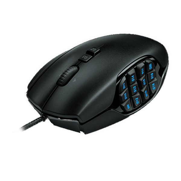 LOGITECH - GAMING MOUSE G600 MMO MOUSE - RIGHT-HANDED - LASER - 20 BUTTONS - WIRED - USB - BLACK (910-003879)