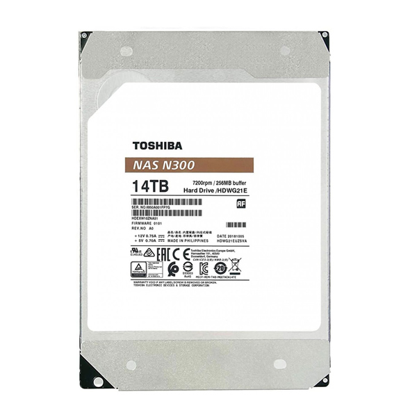 TOSHIBA - NAS HDD 3,5 14TB N300 7200RPM 256MB SATA 3 BOX (HDWG21EXZSTA)