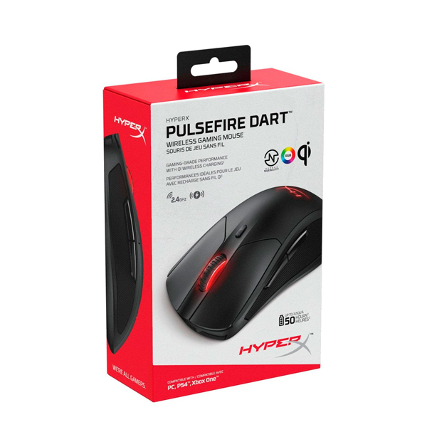 HYPERX - MOUSE PULSEFIRE DART RGB WIRELESS GAMING (HX-MC006B)