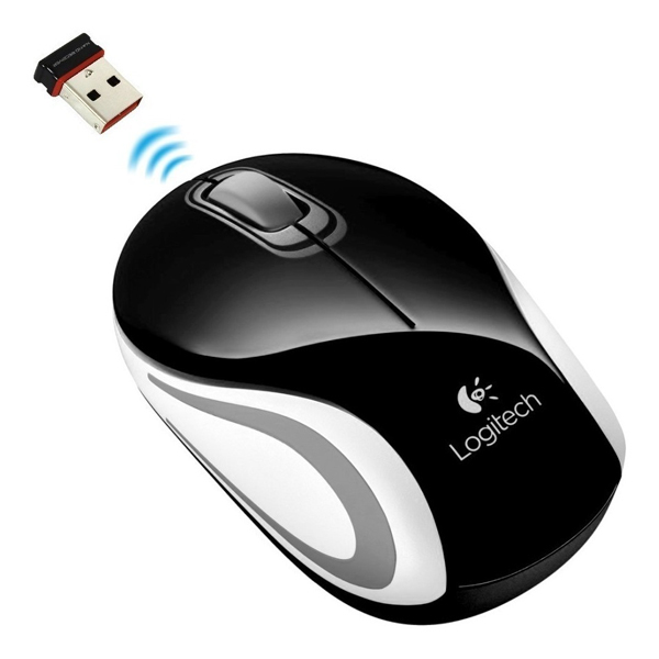 LOGITECH - MOUSE INALAMBRICO MINI M187 NEGRO REFRESH (910-005459)