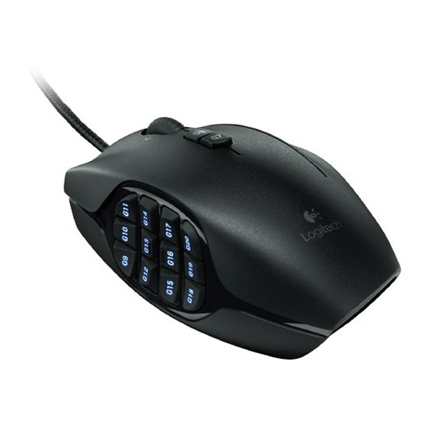 LOGITECH - GAMING MOUSE G600 MMO MOUSE - RIGHT-HANDED - LASER - 20 BUTTONS - WIRED - USB - BLACK (910-003879)