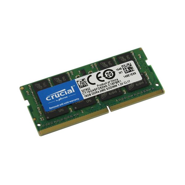 CRUCIAL - MEMORIA RAM SODIMM DDR4 16GB 2400MHZ (CT16G4SFD824A)