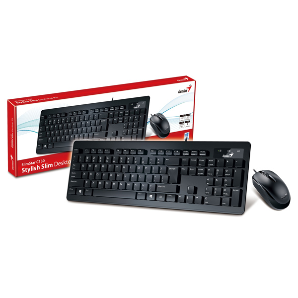 COMBO TECLADO Y MOUSE SLIMSTAR C130 GENIUS USB