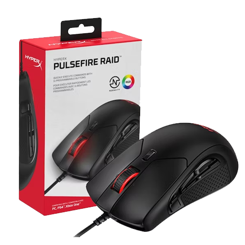 HYPERX - MOUSE PULSEFIRE RAID RGB 11B PIXART3389 16000DPI 50G (HX-MC005B)