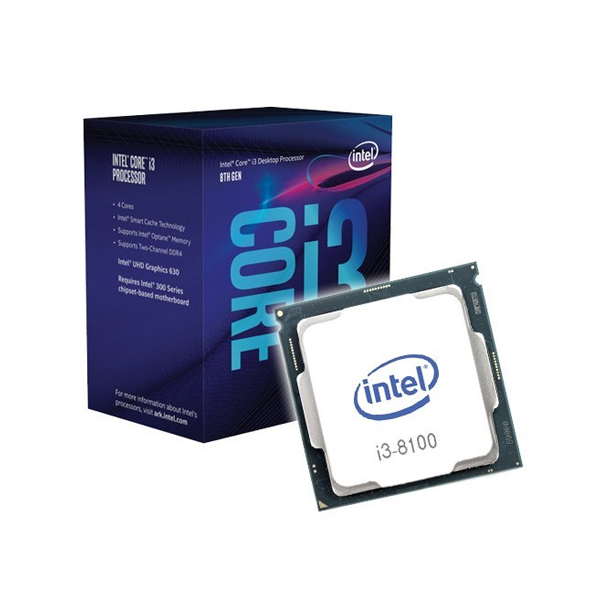 INTEL - CPU I3-8100 3.60GHZ 4 / 4 LGA1151 8TH GEN (BX80684I38100)