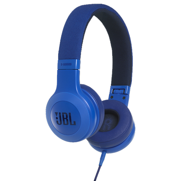 JBL - E35 HEADPHONES WITH MIC - ON-EAR - WIRED - BLUE (JBLE35BLU)