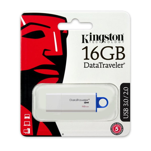 KINGSTON -  PENDRIVE 16GB USB 3.0 DATA TRAVELER I G4 (DTIG4/16GB)