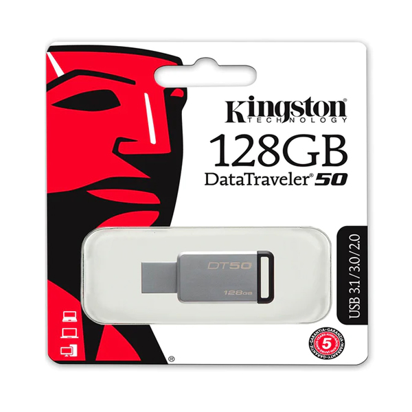 KINGSTON - PENDRIVE DATATRAVELER 50 USB 3.0 128 GB (DT50/128GB)