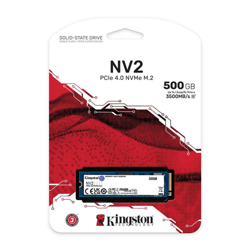 KINGSTON - UNIDAD DE ESTADO SOLIDO KINGSTON 500GB PCIE 4.0 SSD NV2 SNV2S (SNV2S/500G)