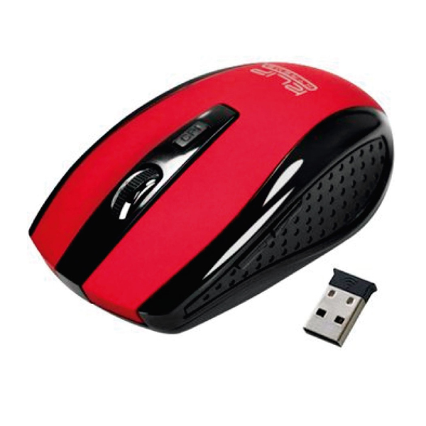 KLIP XTREME - MOUSE INALAMBRICO 3D DE 6 BOTONES 2,4GHZ USB NANO ROJO (KMW-340RD)